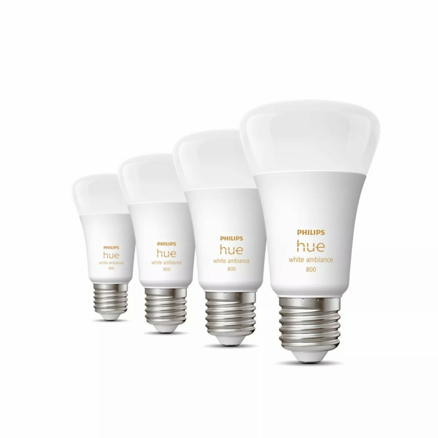 Intelligent belysning Philips Hue | A60 - E27 Paerer - 800 - 4-Pak