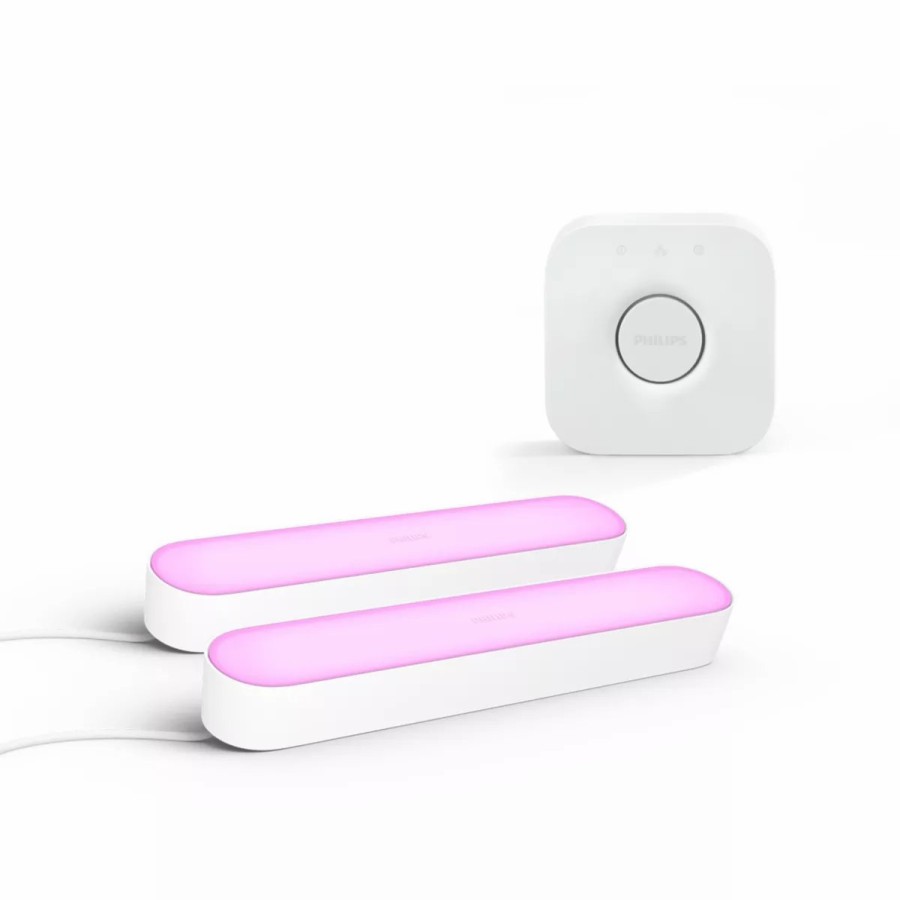 Intelligent belysning Philips Hue | Bundle: 2 Play Light Bars + Hue Bridge