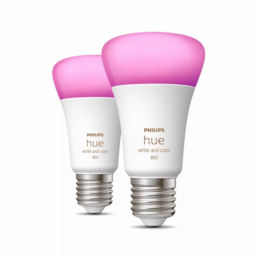 Intelligent belysning Philips Hue | A60 - E27 Paerer - 800 - 2-Pak