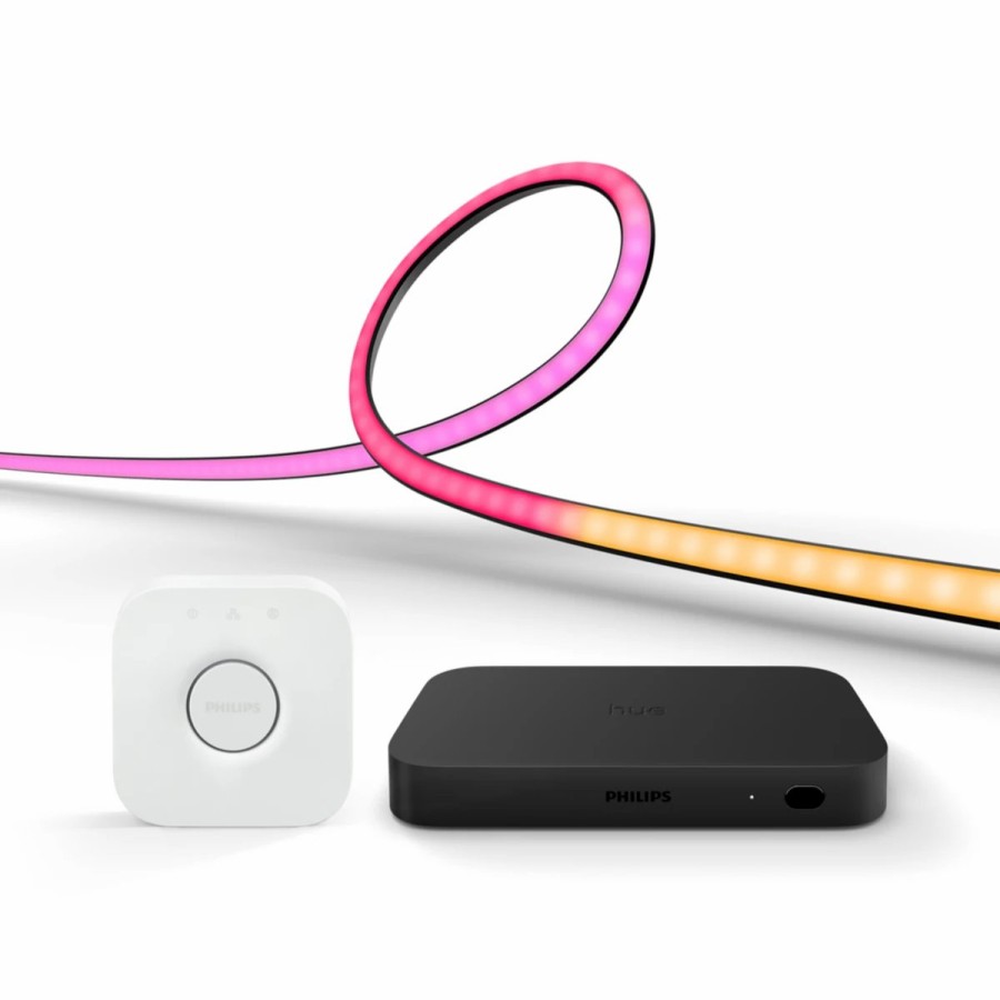 Intelligent belysning Philips Hue | Bundle: Sync Box + Play Gradient Lightstrip + Hue Bridge