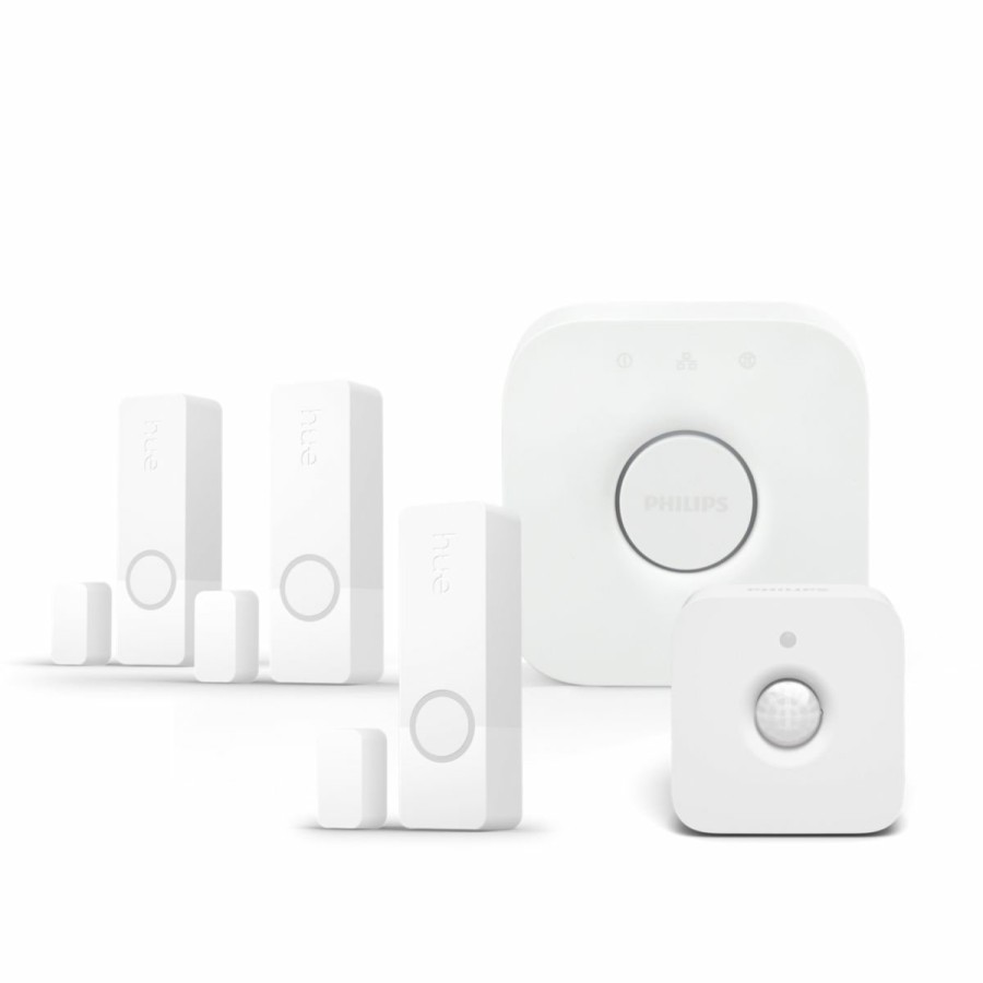 Intelligent belysning Philips Hue | Bundle: 3 X Secure Kontaktsensorer + 1 X Motion Sensor + Bridge