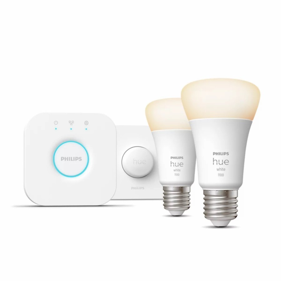 Intelligent belysning Philips Hue | Startsaet: 2 X E27 Paerer (1100Lm) + Smart Button