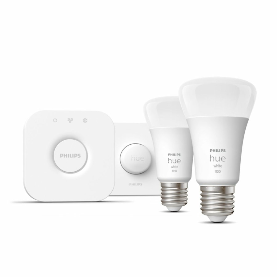 Intelligent belysning Philips Hue | Startsaet: 2 X E27 Paerer (1100Lm) + Smart Button