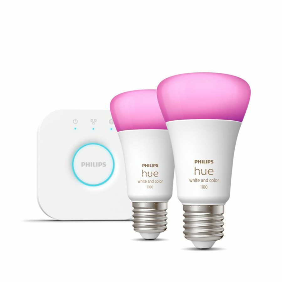 Intelligent belysning Philips Hue | Startsaet: 2 X E27 Paerer (1100Lm)