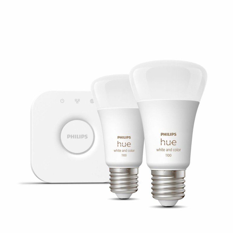 Intelligent belysning Philips Hue | Startsaet: 2 X E27 Paerer (1100Lm)