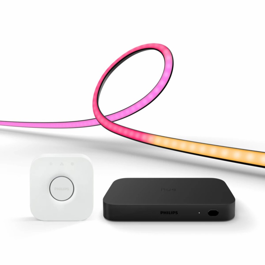 Intelligent belysning Philips Hue | Bundle: Sync Box + Play Gradient Lightstrip + Hue Bridge